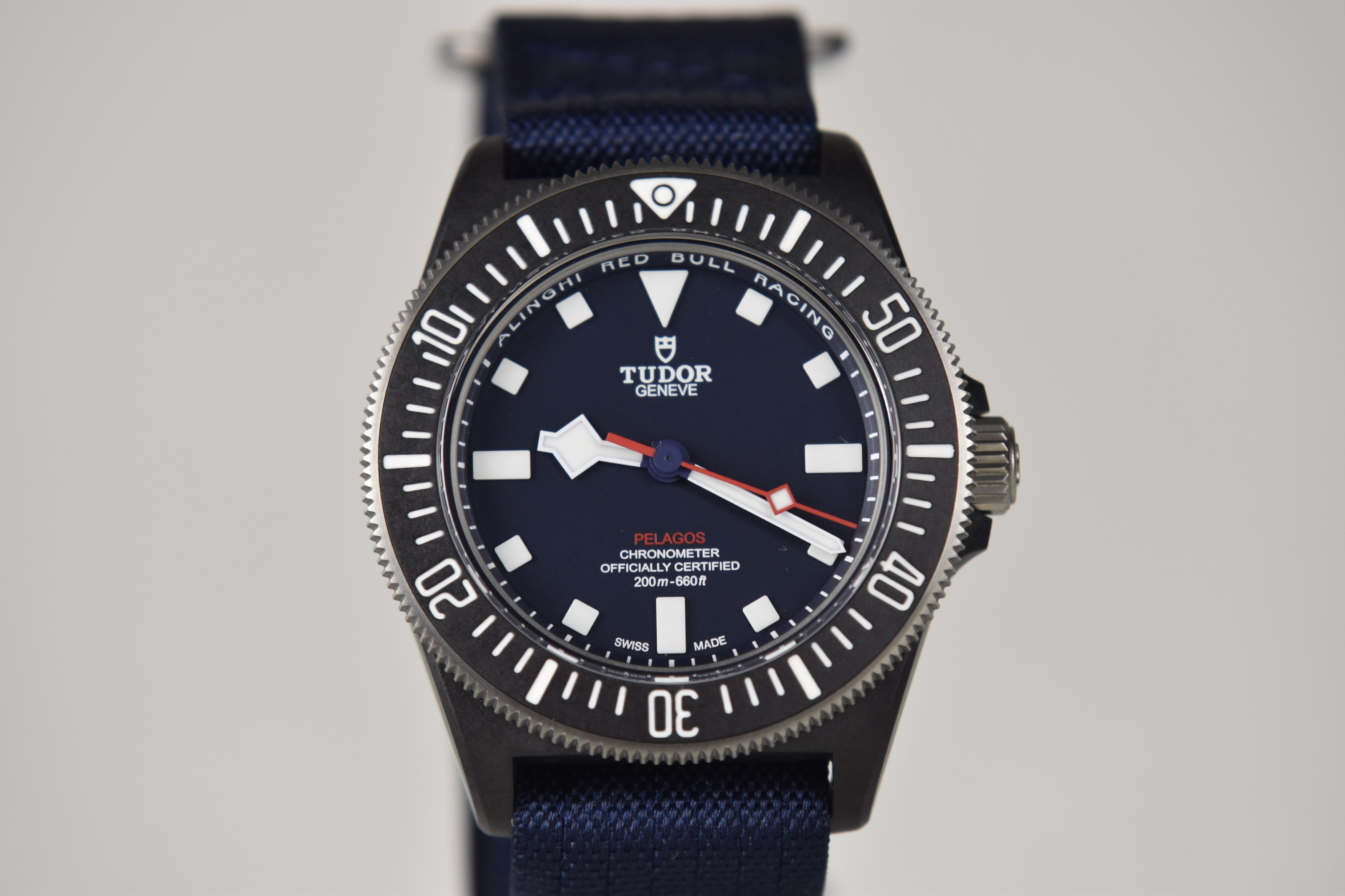 Tudor Pelagos FXD Alinghi Red Bull Racing Edition M25707KN-0001 42mm Blue Dial Fabric Strap