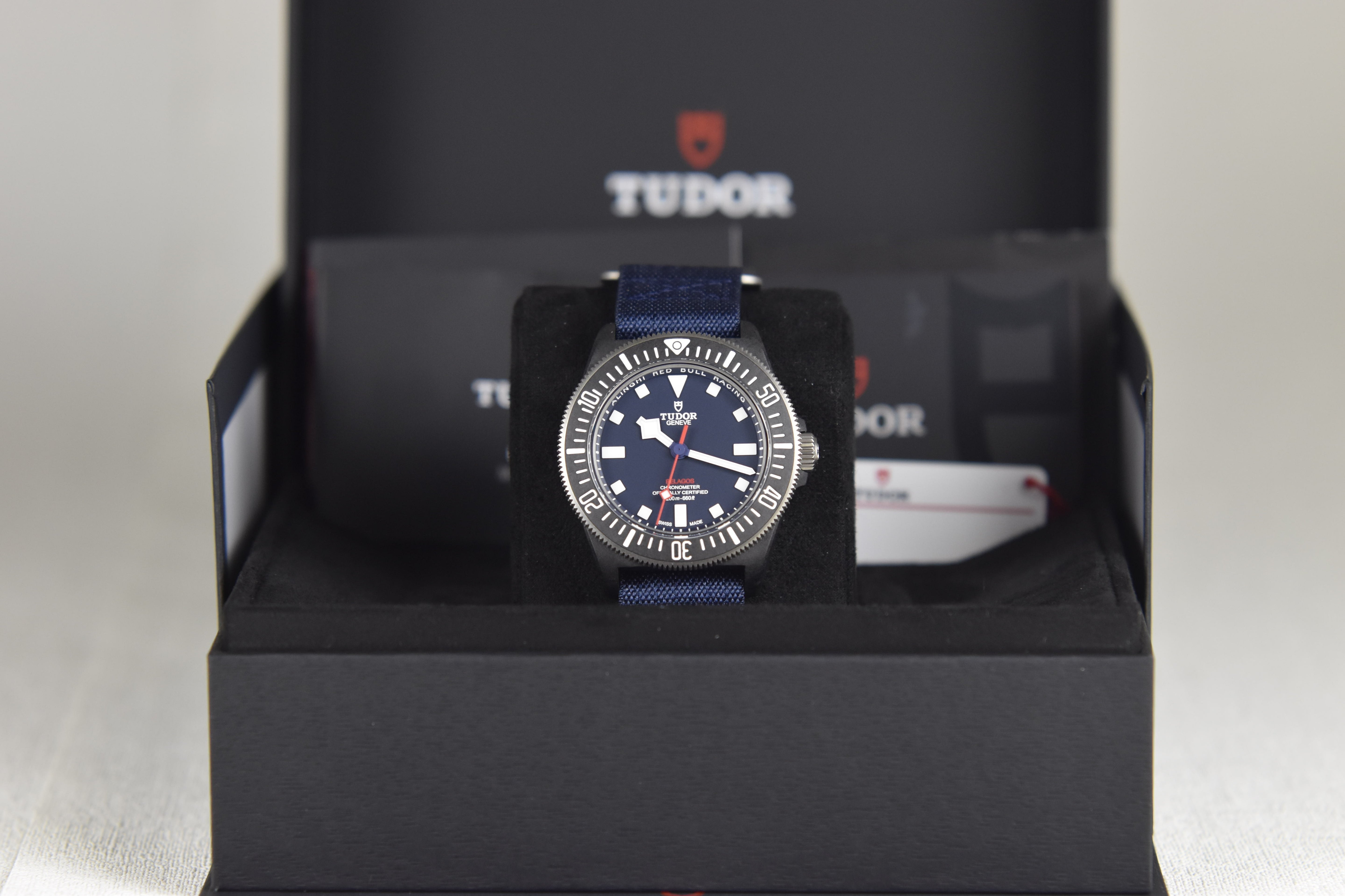 Tudor Pelagos FXD Alinghi Red Bull Racing Edition M25707KN-0001 42mm Blue Dial Fabric Strap