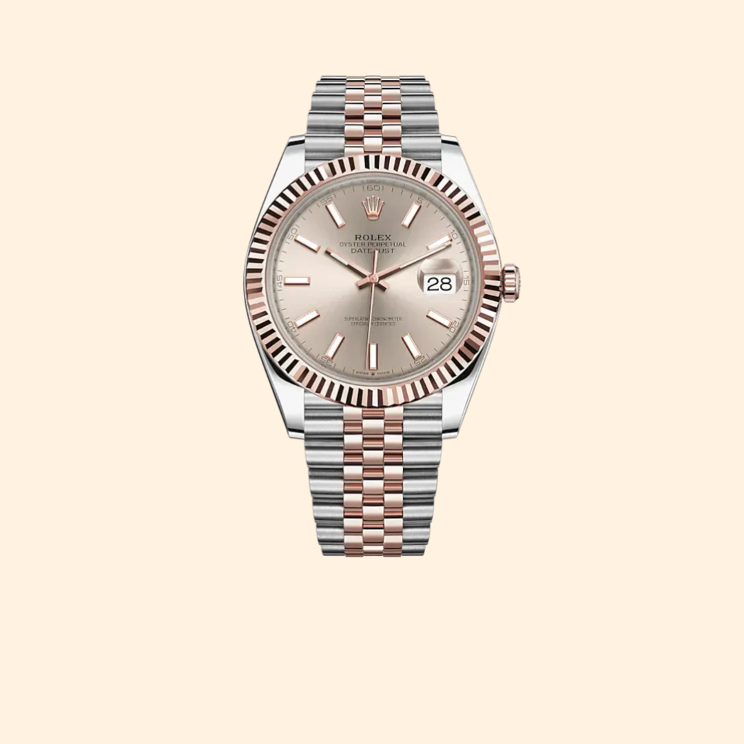 Rolex Datejust Ref. 126331 41mm Two Tone Rose Gold Sundust Dial
