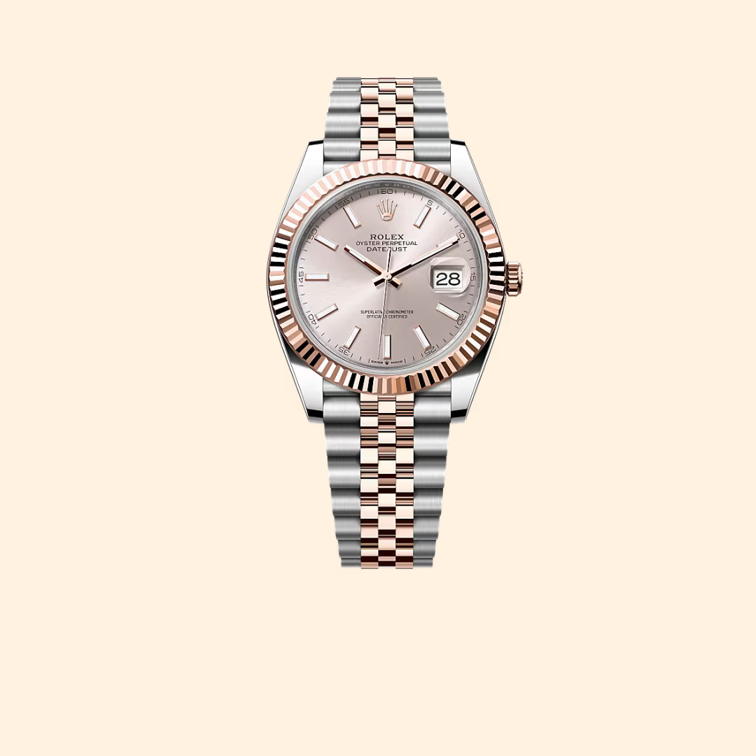 Rolex Datejust Ref. 126331 41mm Two Tone Rose Gold Sundust Dial