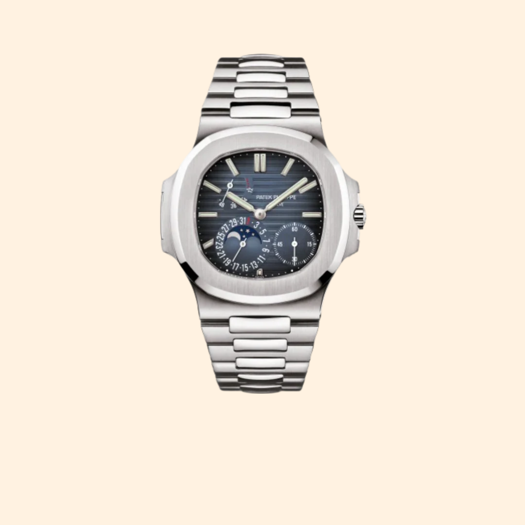 Patek Philippe Nautilus Ref. 5712/1A-001 40mm Stainless Steel Black-Blue Embossed Dial with Stainless Steel Bezel on Steel Bracelet