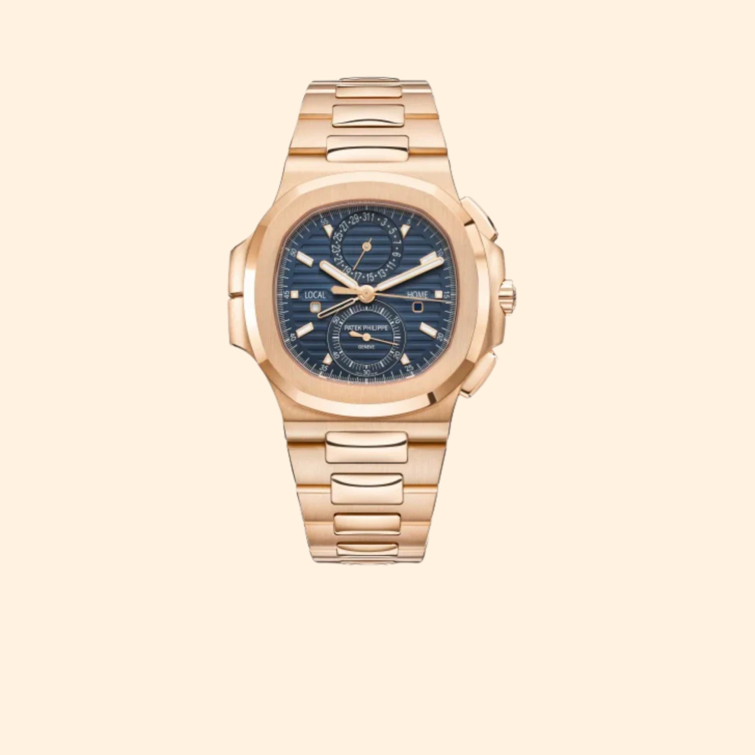Patek Philippe Nautilus Ref. 5990/1R — 40.5mm Rose Gold Bracelet Blue Dial