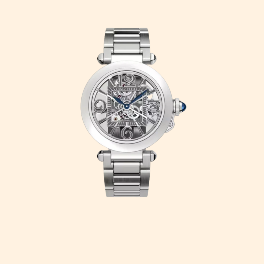 Pasha de Cartier Skeleton 41 mm Stainless Steel