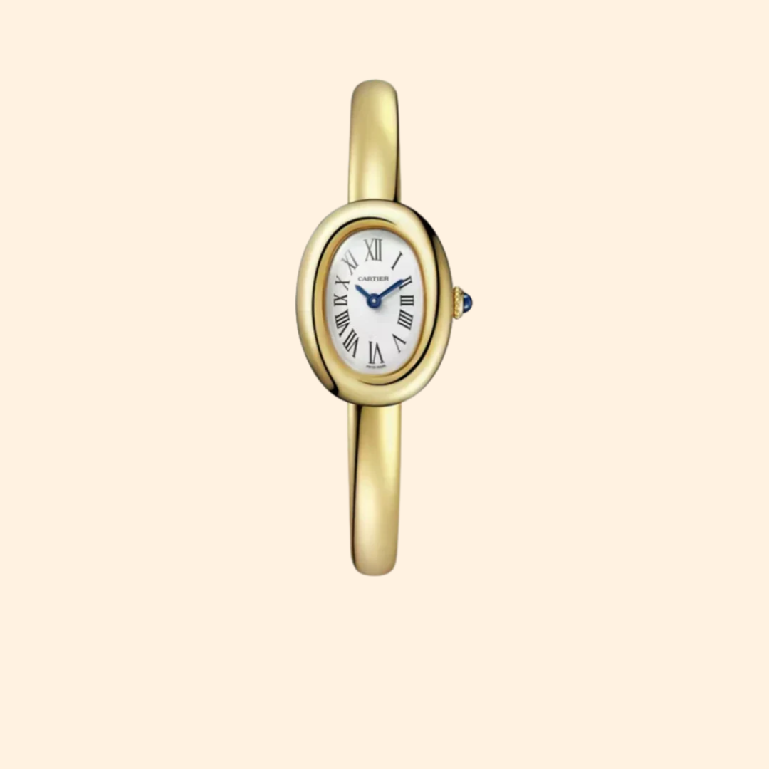 Baignoire de Cartier 25 mm 18k Yellow Gold with Silver Dial (Size 15)
