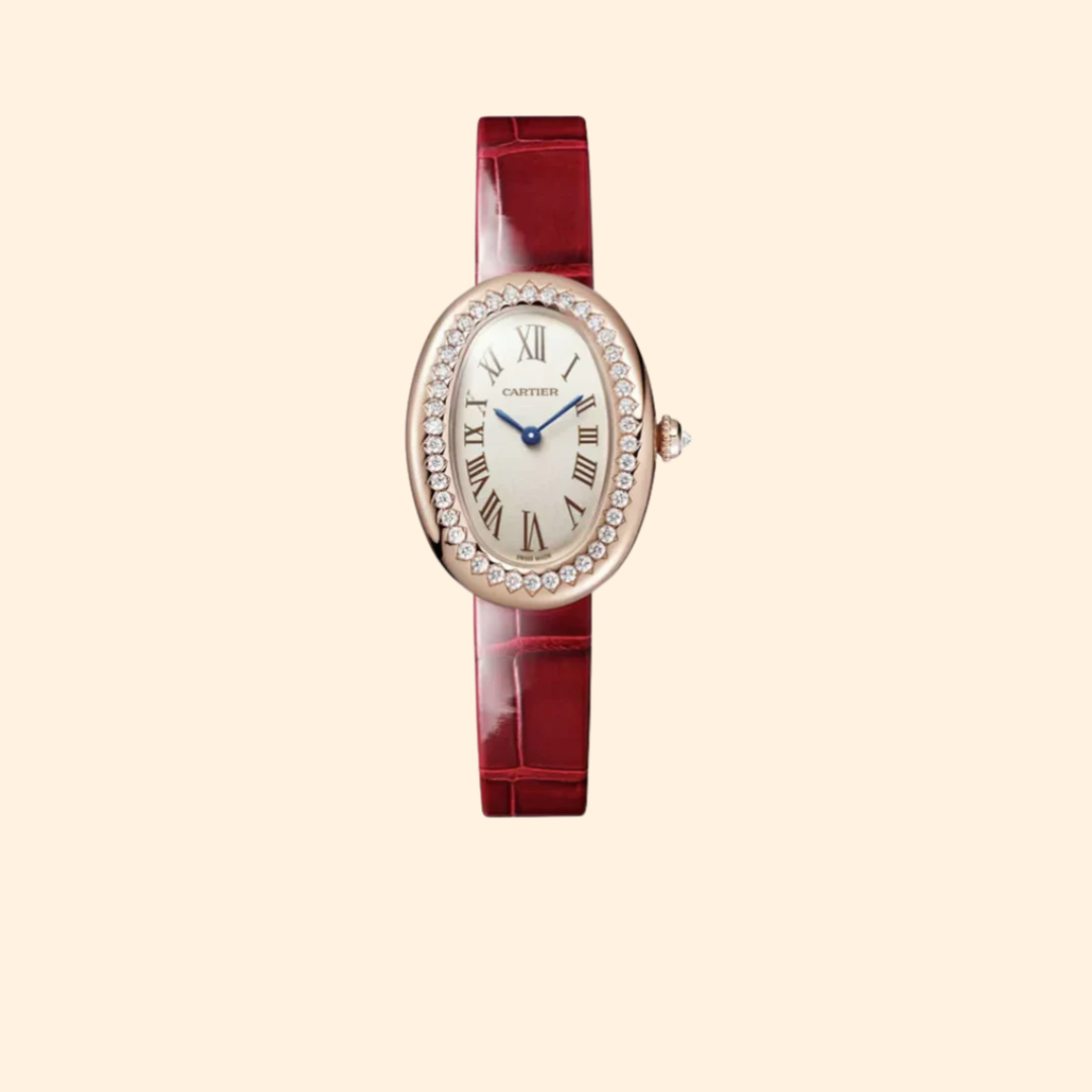 Baignoire de Cartier 31 mm 18k Rose Gold with Silver Dial