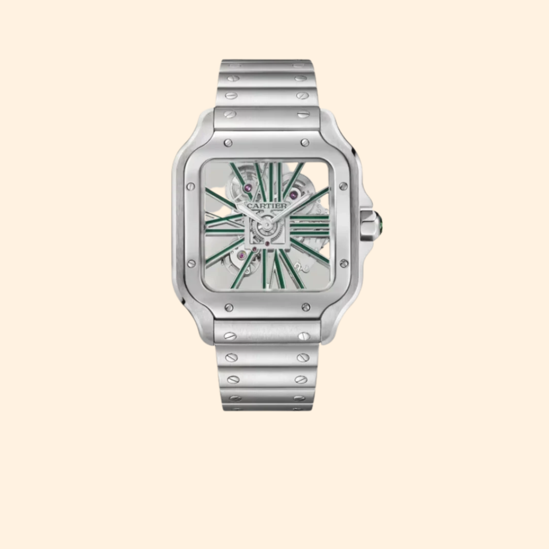 Santos de Cartier 40 mm Stainless Steel with Openworked Dial