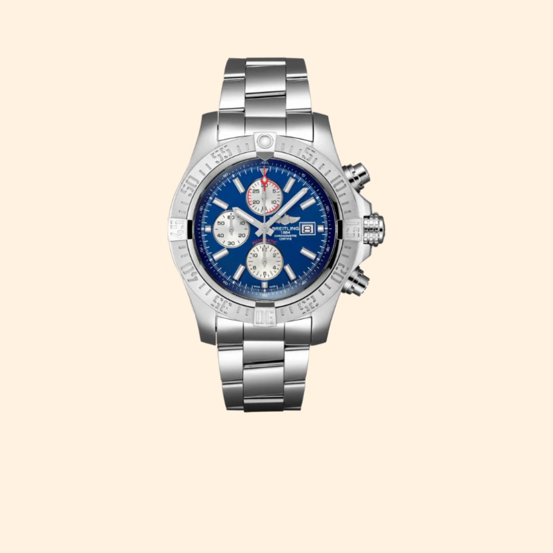 Breitling Super Avenger II 48MM Stainless Steel With Blue Dial
