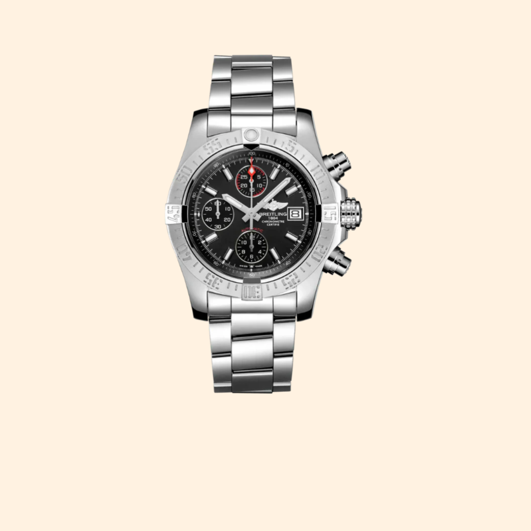 Breitling Avenger II 43 MM Stainless Steel Black Dial