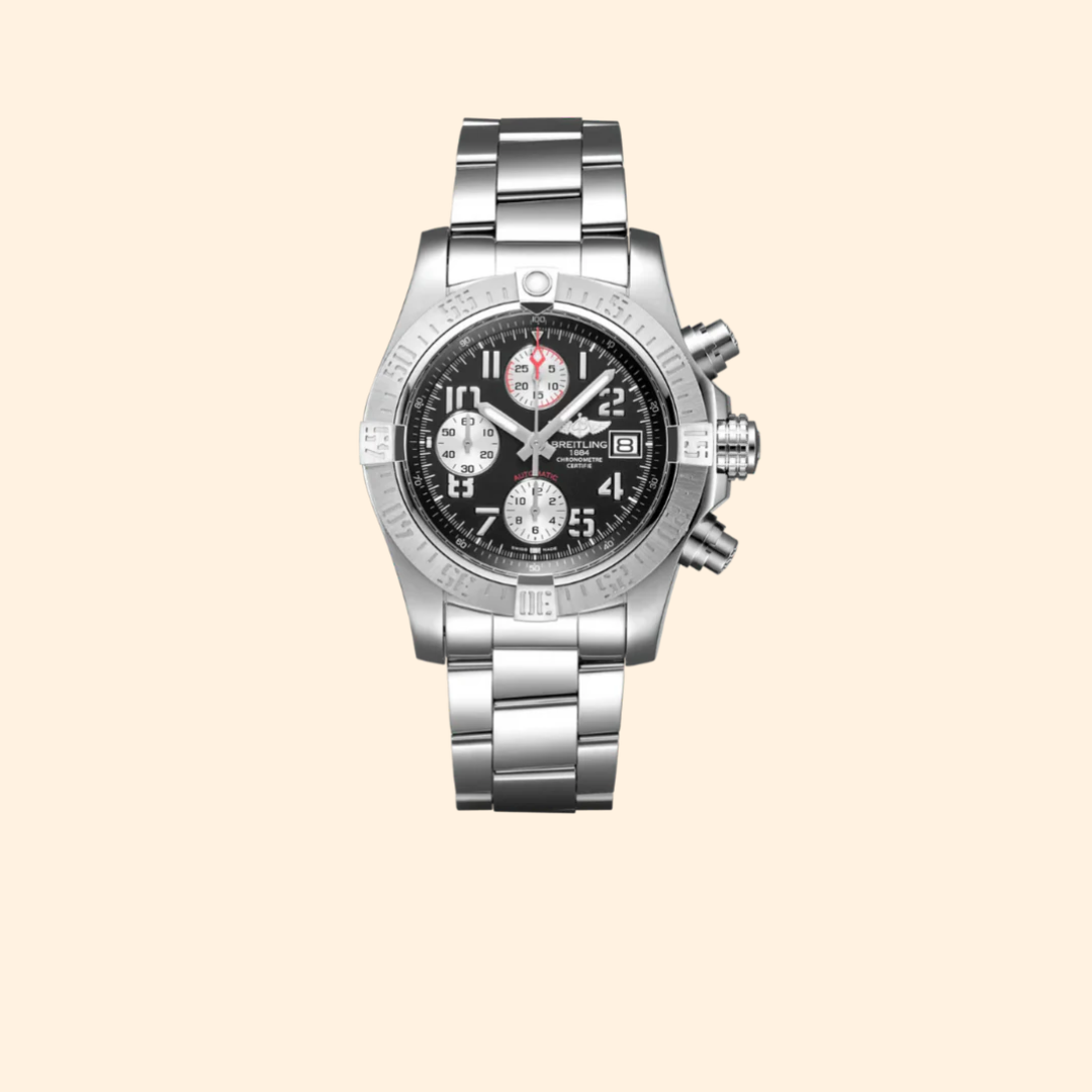 Breitling Avenger II 43 MM Stainless Steel Black Dial