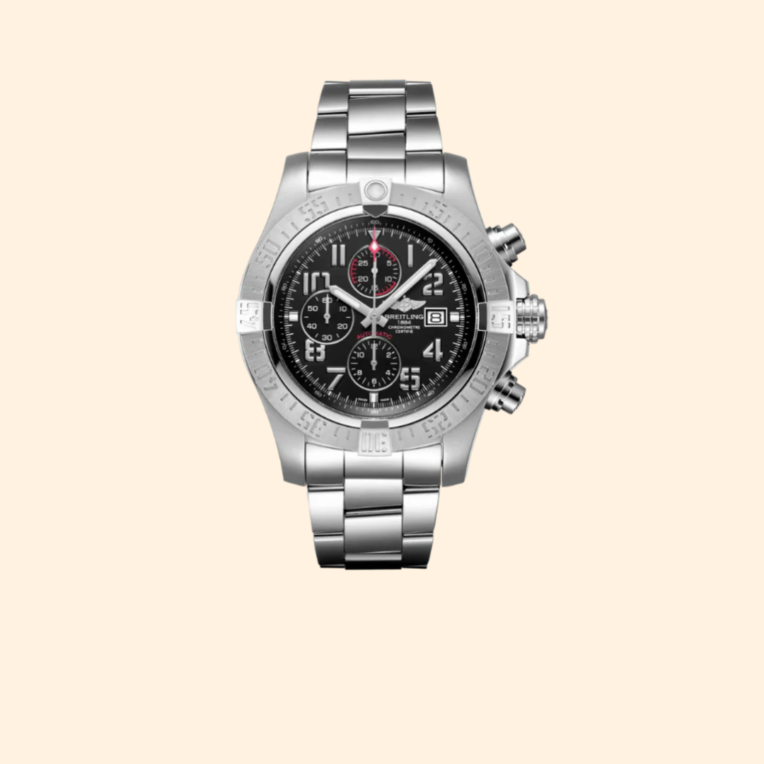 Breitling Super Avenger II 48 MM Stainless Steel Black Dial