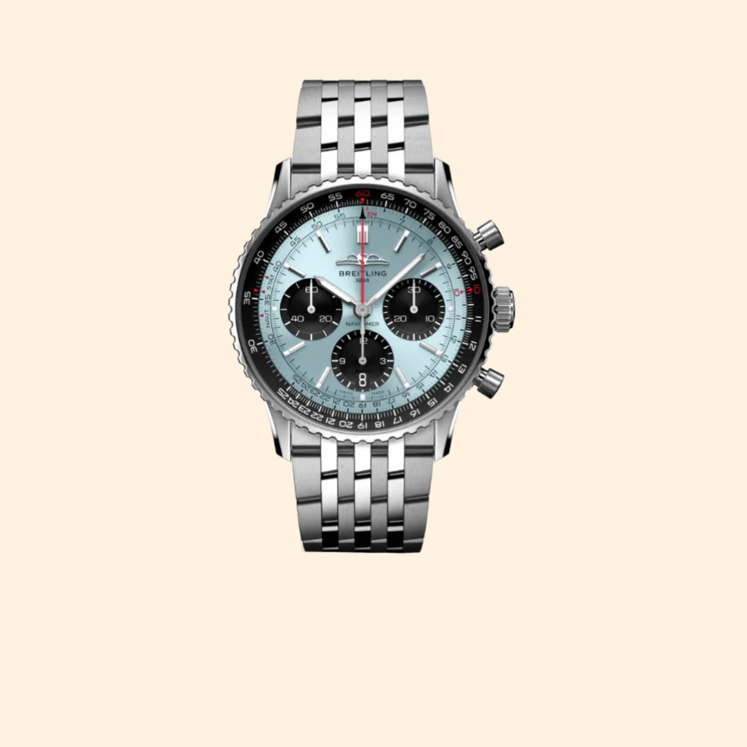 Breitling Navitimer B01 Chronograph 41 mm Stainless Steel with Ice Blue Dial