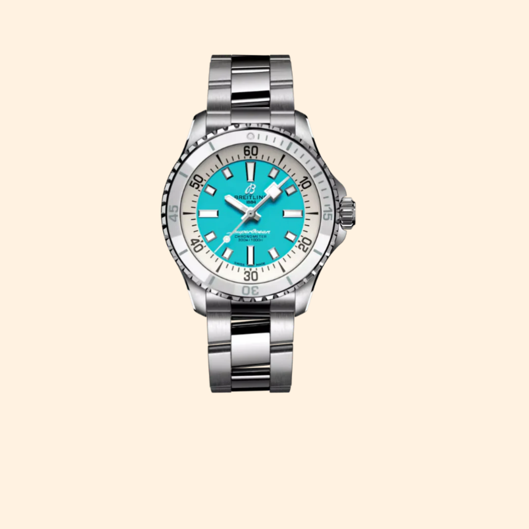 Breitling Superocean Automatic 36 mm Stainless Steel Turquoise Dial