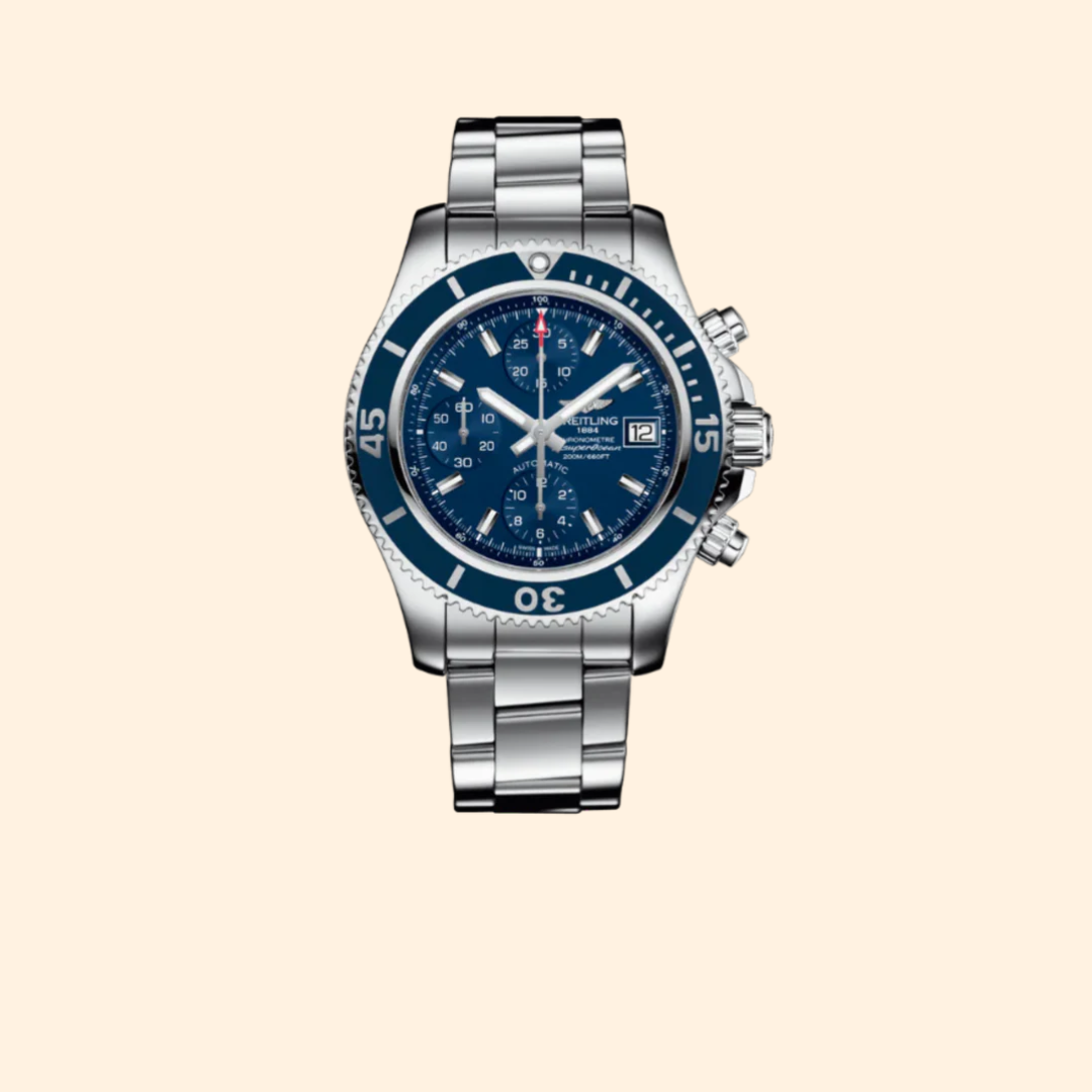 Breitling Superocean Chronograph 42 Stainless Steel with Blue Dial