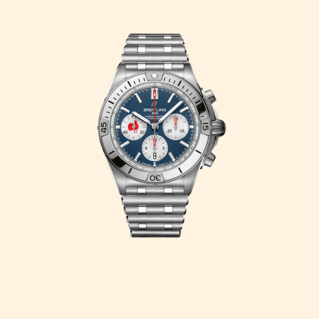 Breitling Chronomat B01 Six Nations France 42 mm Stainless Steel with Blue Dial