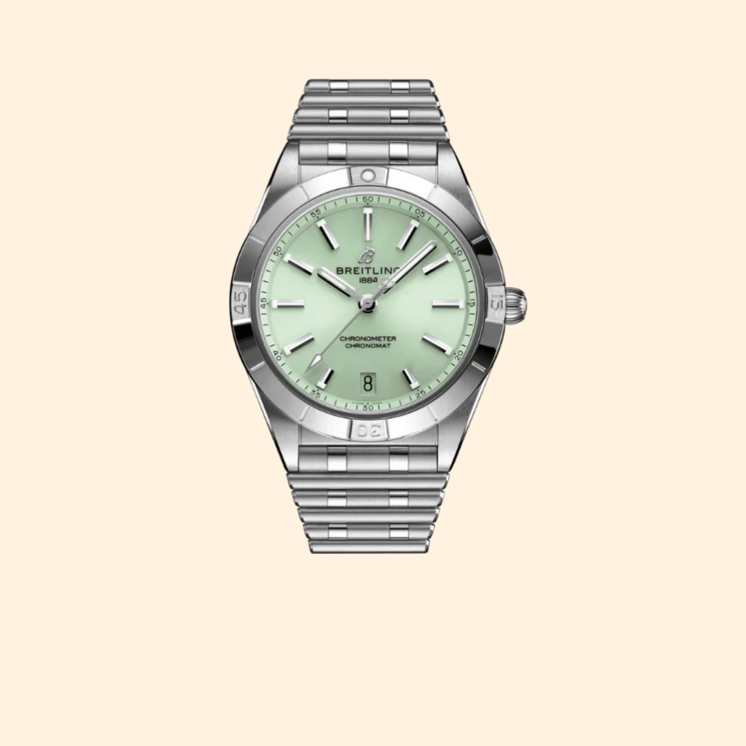Breitling Chronomat Automatic 36 mm Stainless Steel with Mint Green Dial