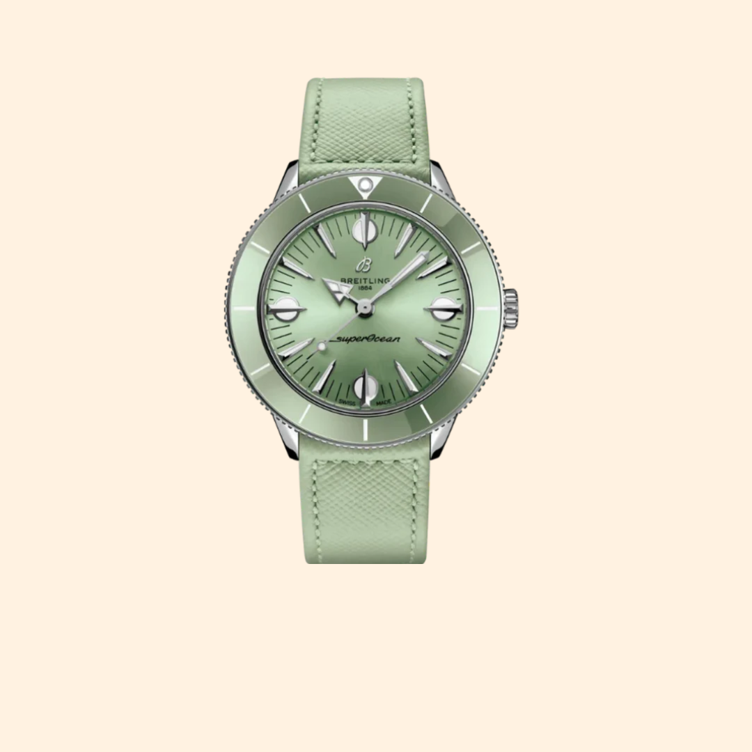 Breitling Superocean Heritage ’57 Pastel Paradise 38 mm Stainless Steel with Mint Green Dial