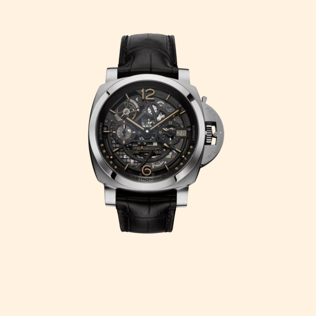 Panerai Luminor Tourbillon Moon Phases Equation of Time GMT – L’Astronomo PAM00920 50 mm Titanium with Black Dial