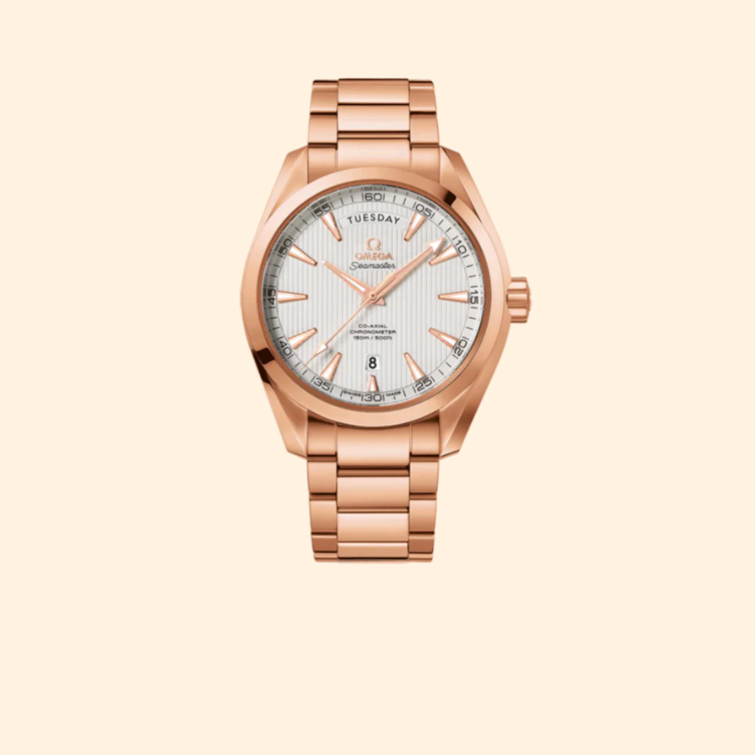 Omega Seamaster Aqua Terra 150M 41 mm Red Gold with Silver Dial