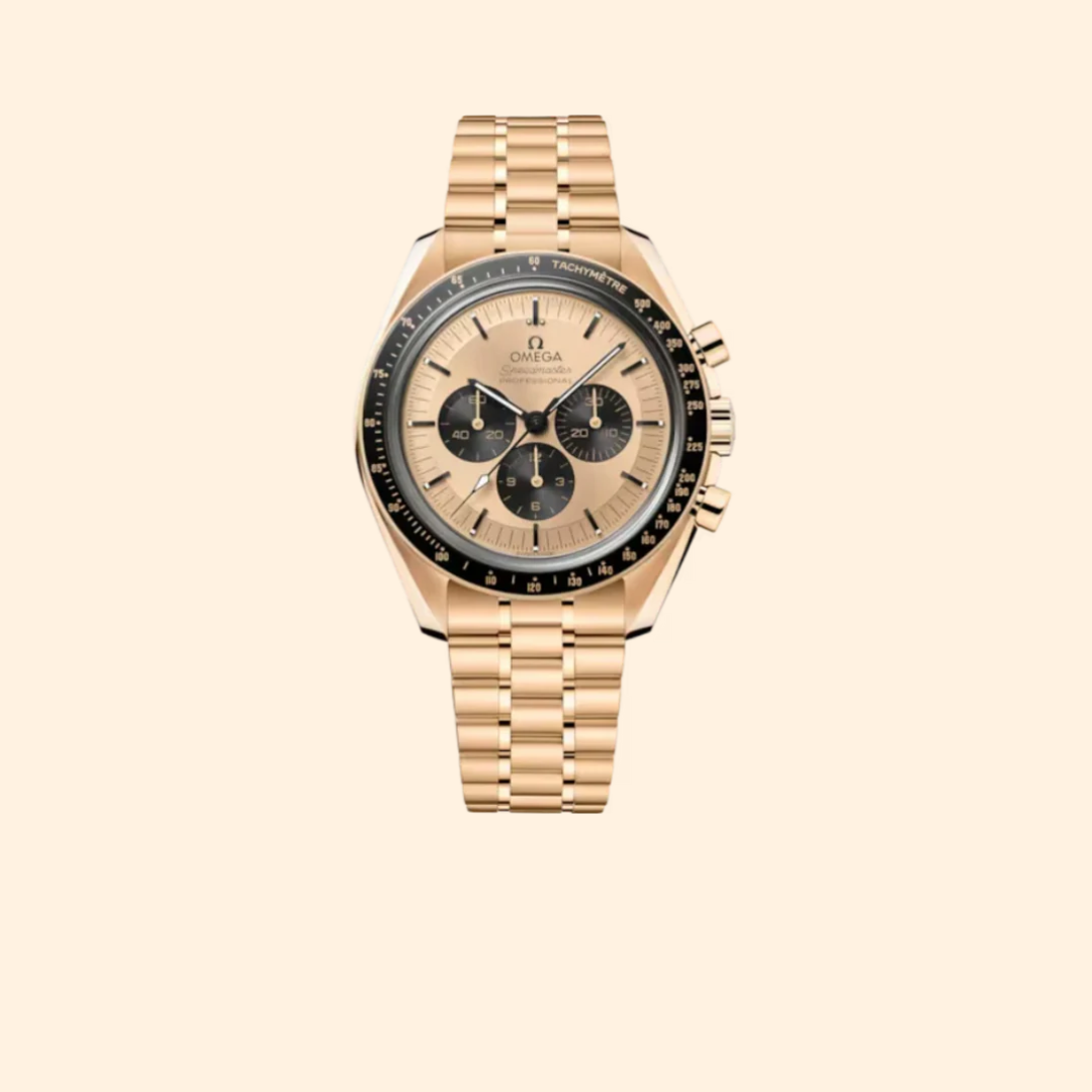 Omega Speedmaster Moonwatch Professional 42 mm Moonshine Gold with Yellow Dial