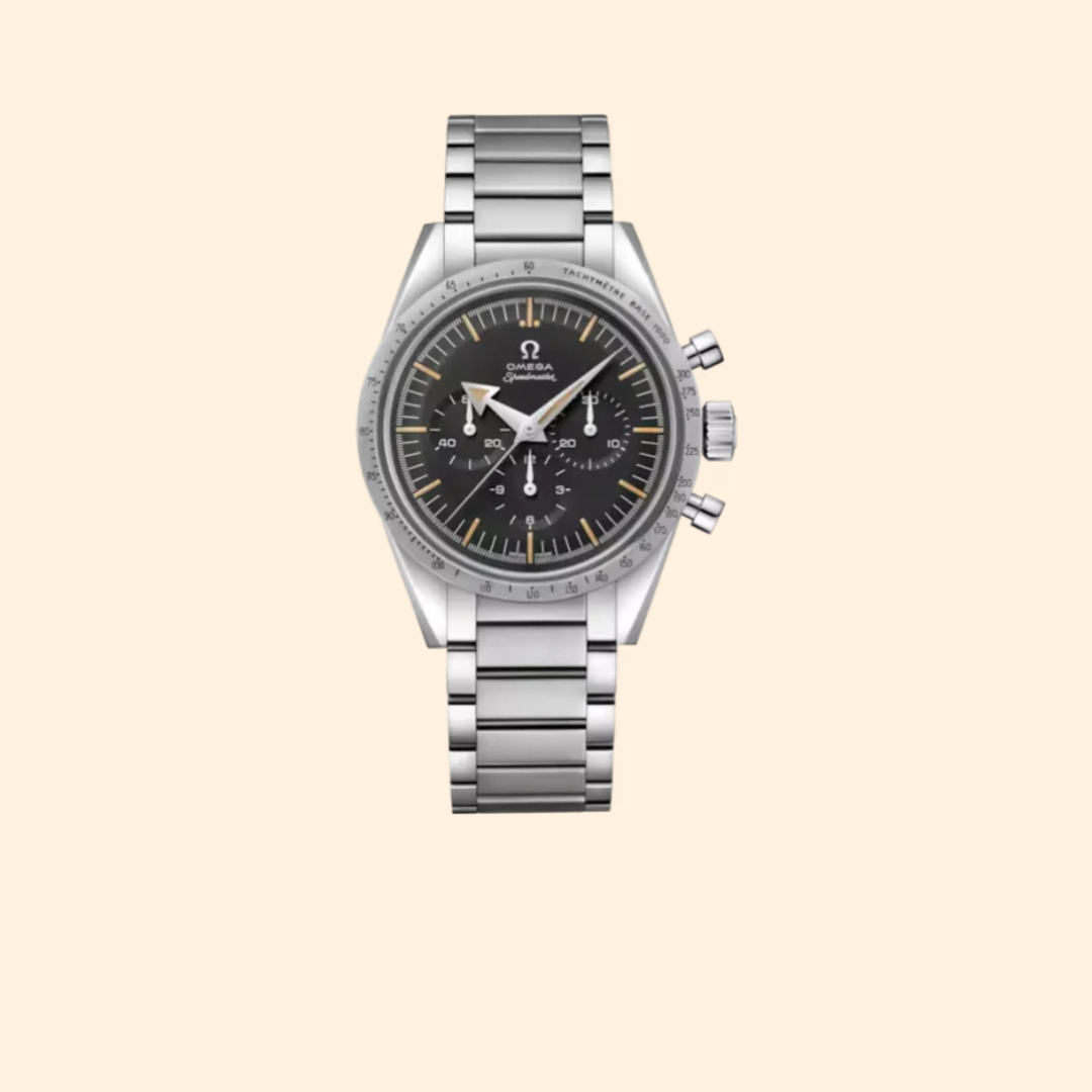 Omega Speedmaster ’57 The 1957 Trilogy 38 mm Stainless Steel with Black Dial