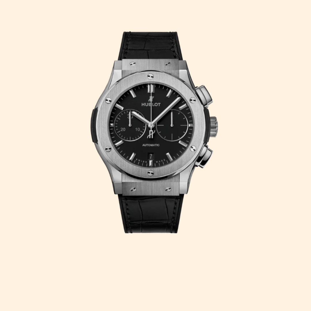 Hublot Classic Fusion Chronograph 42mm Titanium on Leather Strap