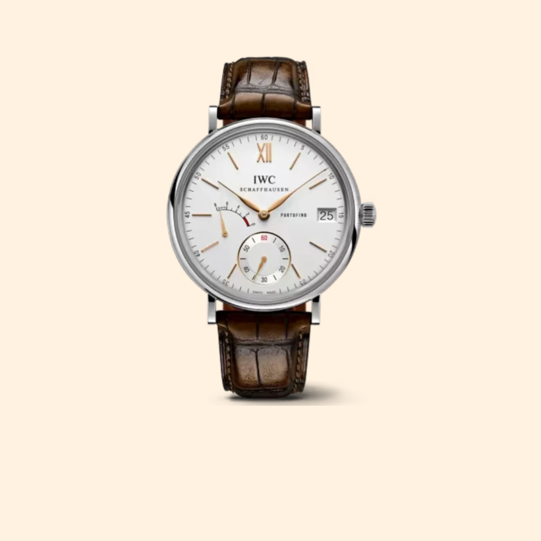 IWC Portofino Hand-Wound Eight Days 45 mm Stainless Steel with Silver Dial