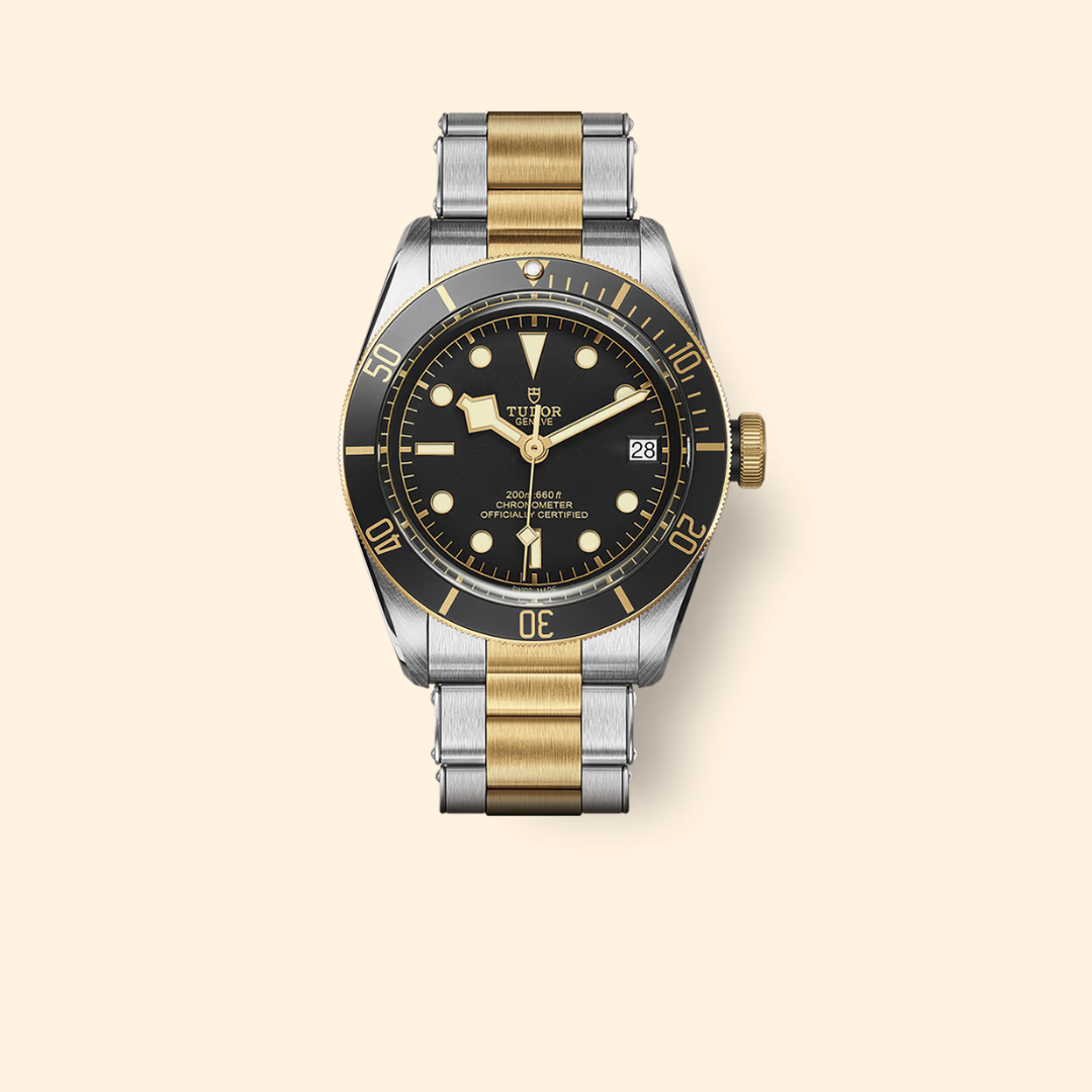 BLACK BAY S&G M79733N-0008 41MM STEEL AND YELLOW GOLD WITH BLACK DIAL