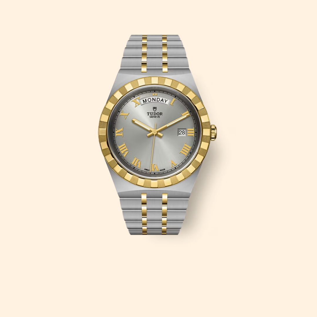 Tudor Royal M28603-0001 41mm Steel and Yellow Gold Silver Dial