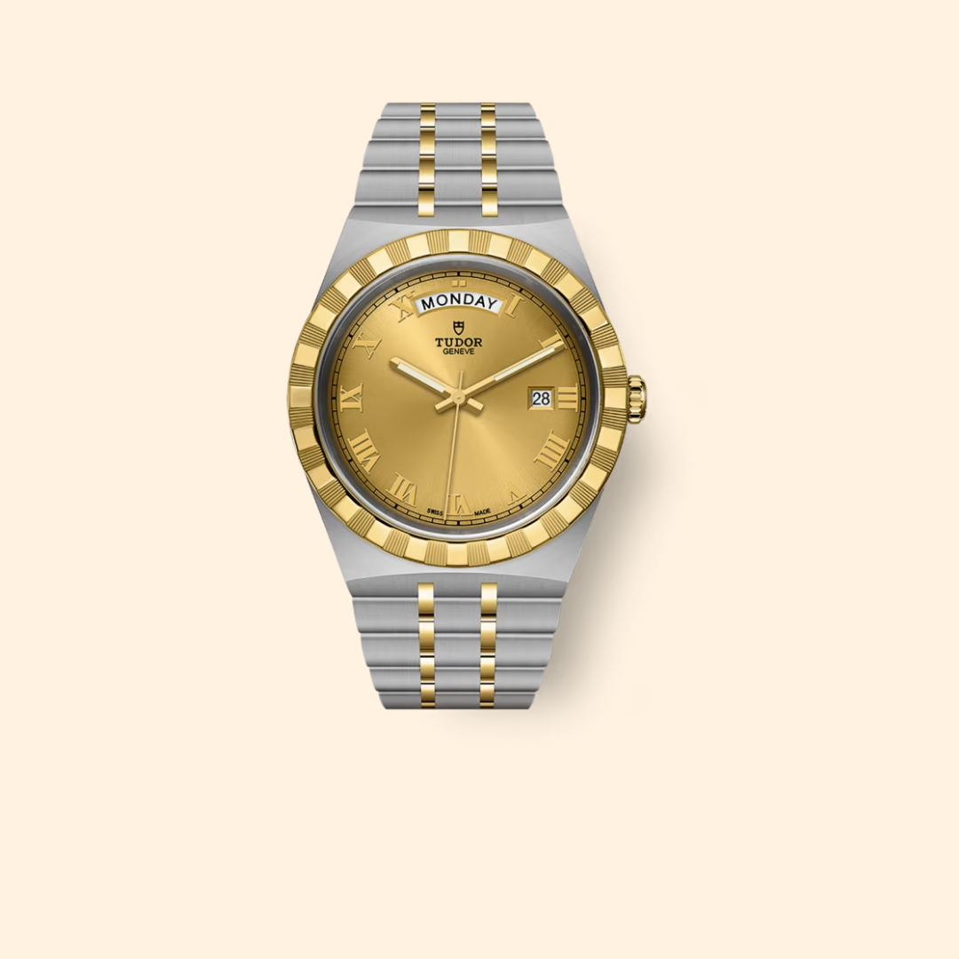 Tudor Royal M28603-0004 41mm Steel and Yellow Gold Champagne Dial