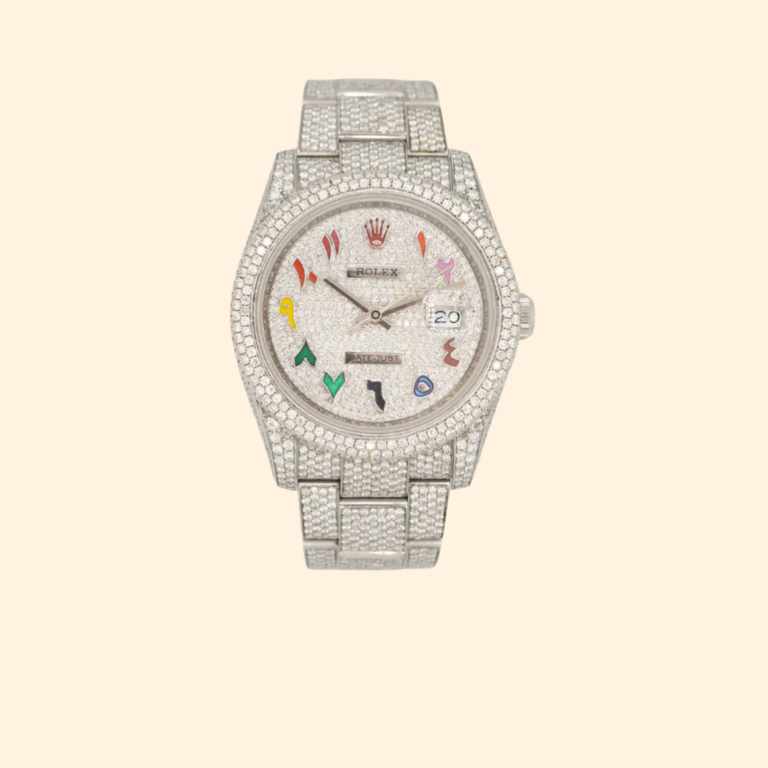 Rolex Datejust Ref. 126200 – Bussdown Rainbow Arabic Numerals
