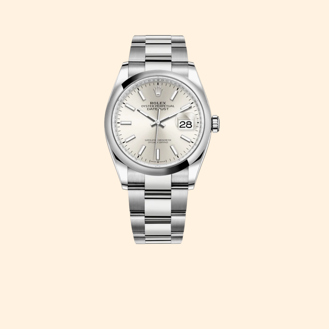 Rolex Datejust 36 Ref. 126200 – Silver Dial Domed Bezel on Oyster