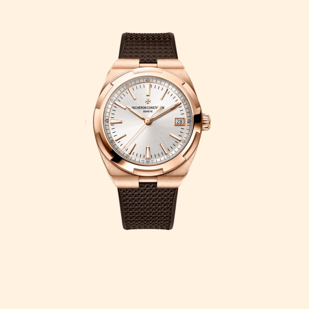 Vacheron Constantin Overseas Ref. 4500V/000R-B127 Rose Gold White Dial on Rubber