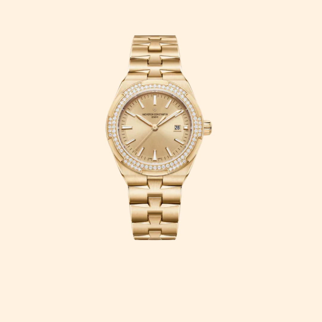 Vacheron Constantin Overseas Self-Winding 34 mm 18K Pink Gold with Gold Brass Dial