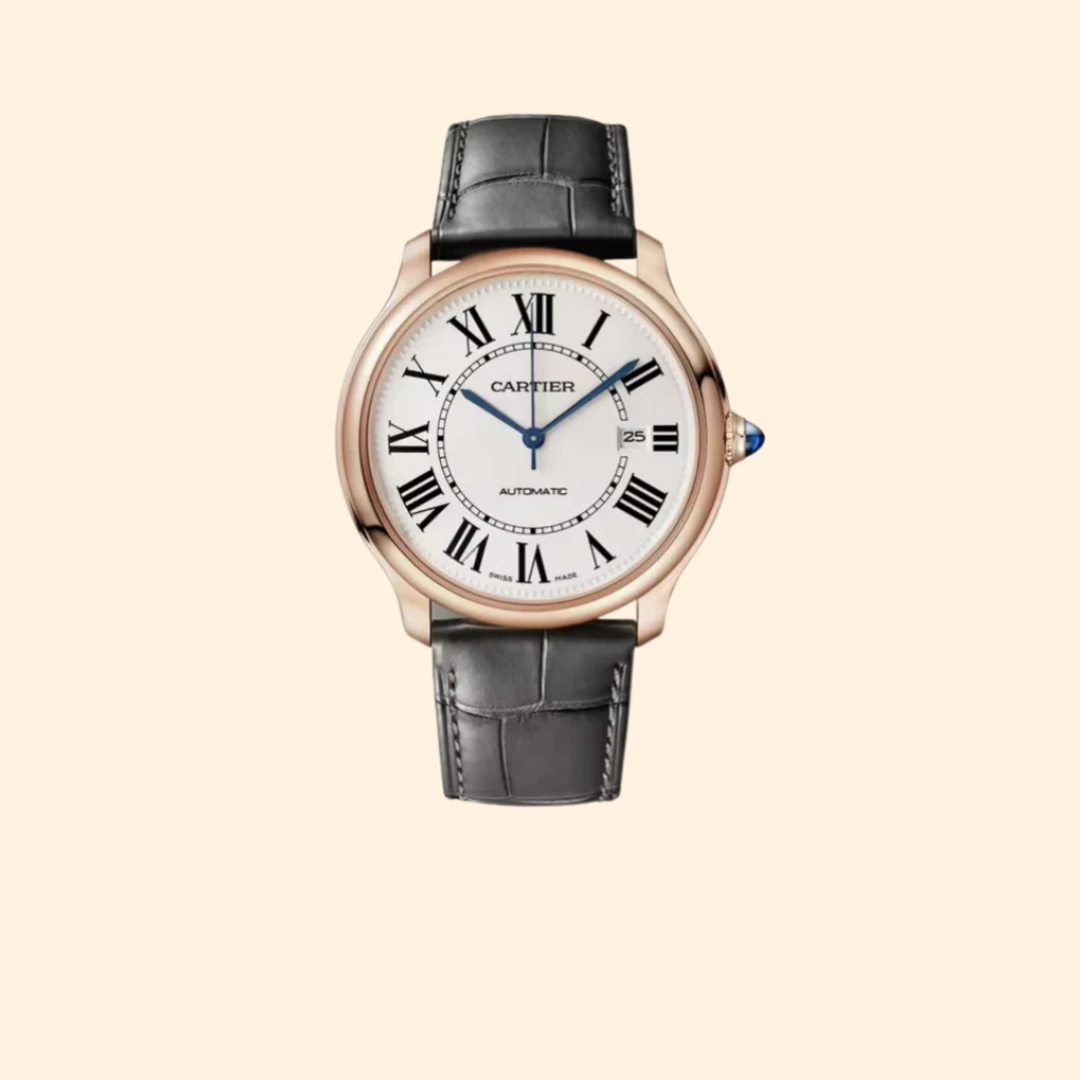 Cartier Ronde Louis Cartier 40 mm 18K Rose Gold with Sandblasted Beige Dial