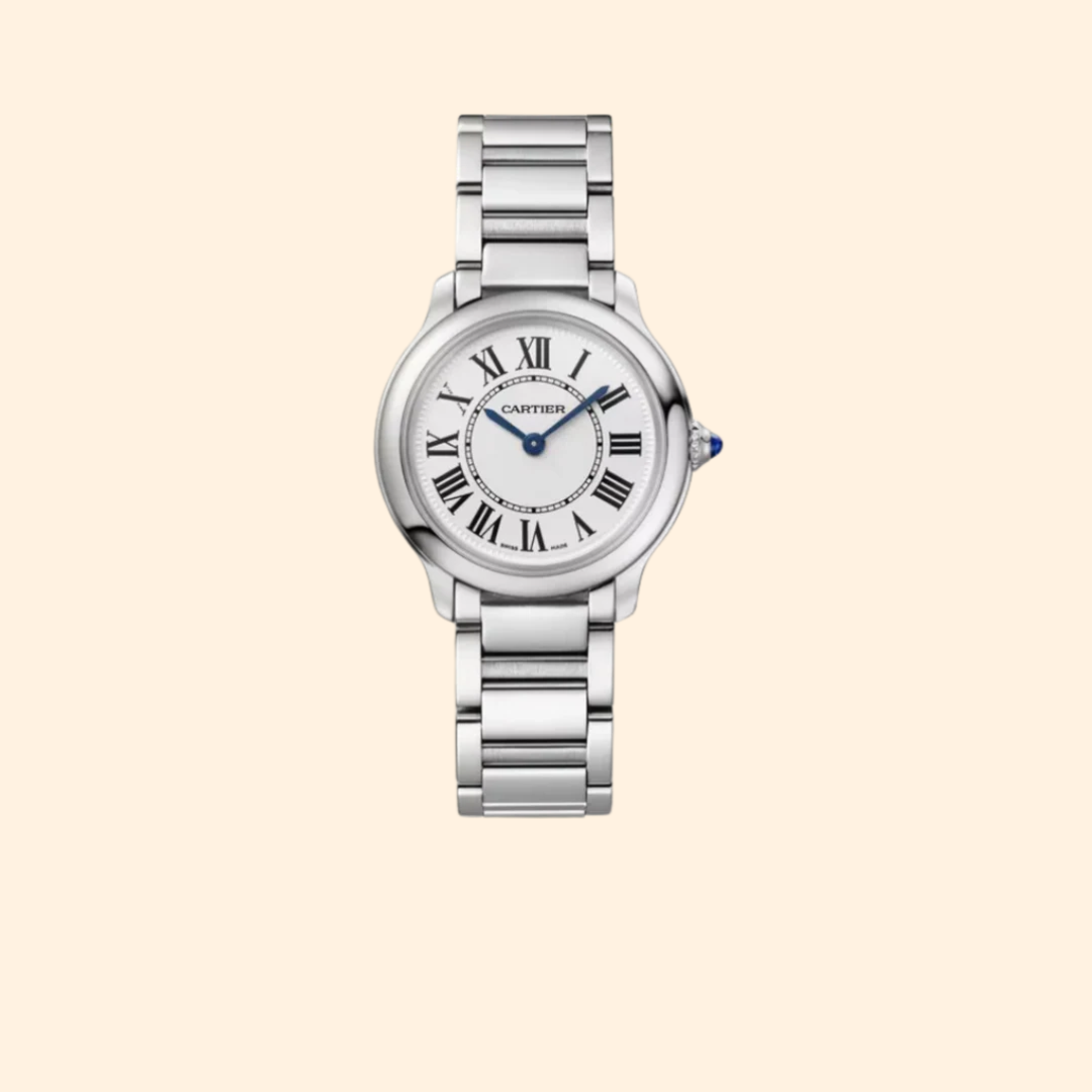 Cartier Ronde Must de Cartier Ref. WSRN0031 – 29mm Stainless Steel with Sandblasted Silver Dial on Steel Bracelet