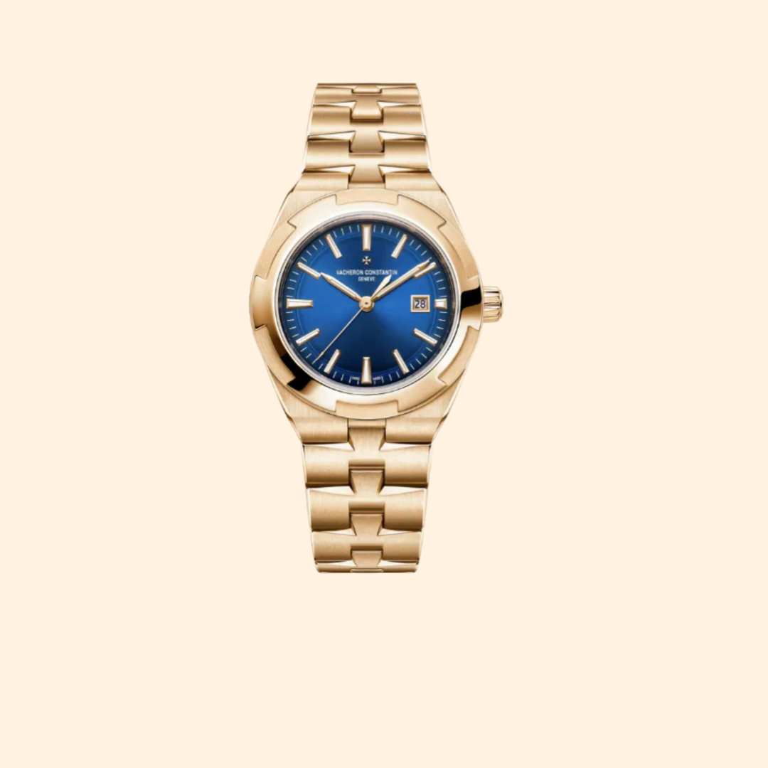 Vacheron Constantin Overseas Self-Winding 34mm 18k Pink Gold with Blue Brass Dial