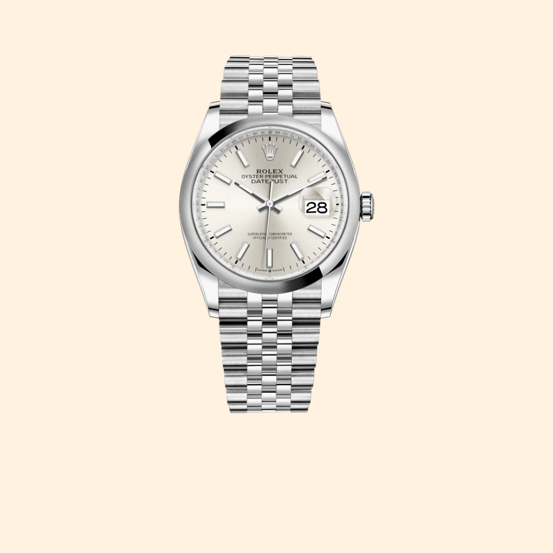 Rolex Datejust 36 Ref. 126200 – Oystersteel Silver Stick Dial on Jubilee