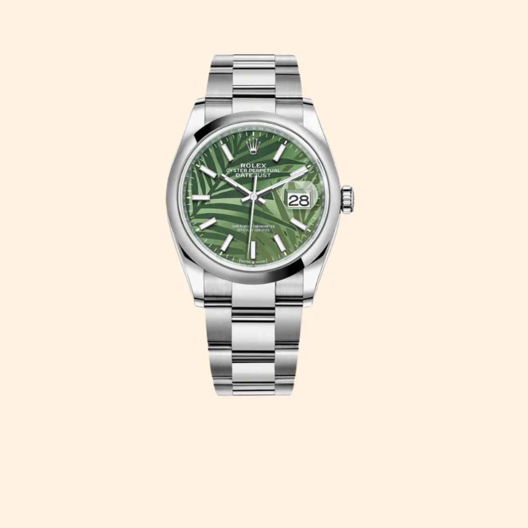 Rolex Datejust 36 Ref. 126200 – Oystersteel Palm Green Dial on Oyster Bracelet