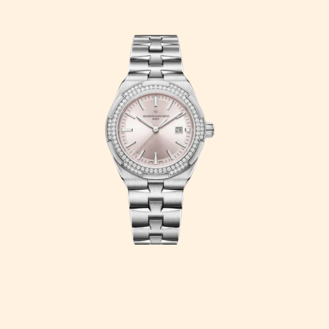Vacheron Constantin Overseas Self-Winding 35 mm Stainless Steel with Pink Brass Dial