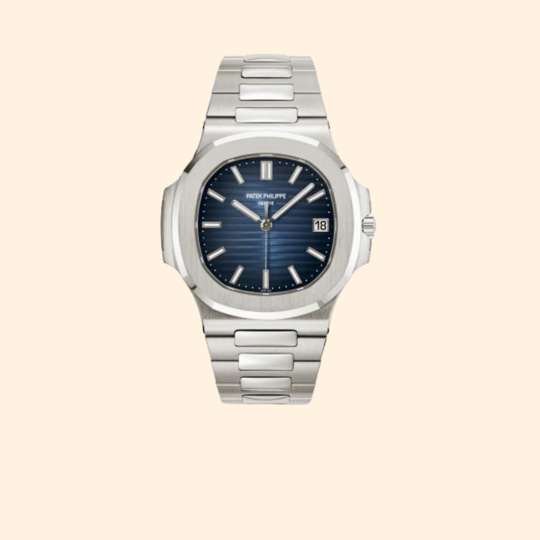 Patek Philippe Nautilus Ref. 5811/1G-001 41 MM White Gold Sunburst Blue-Black Gradient Embossed Dial on White Gold Bracelet