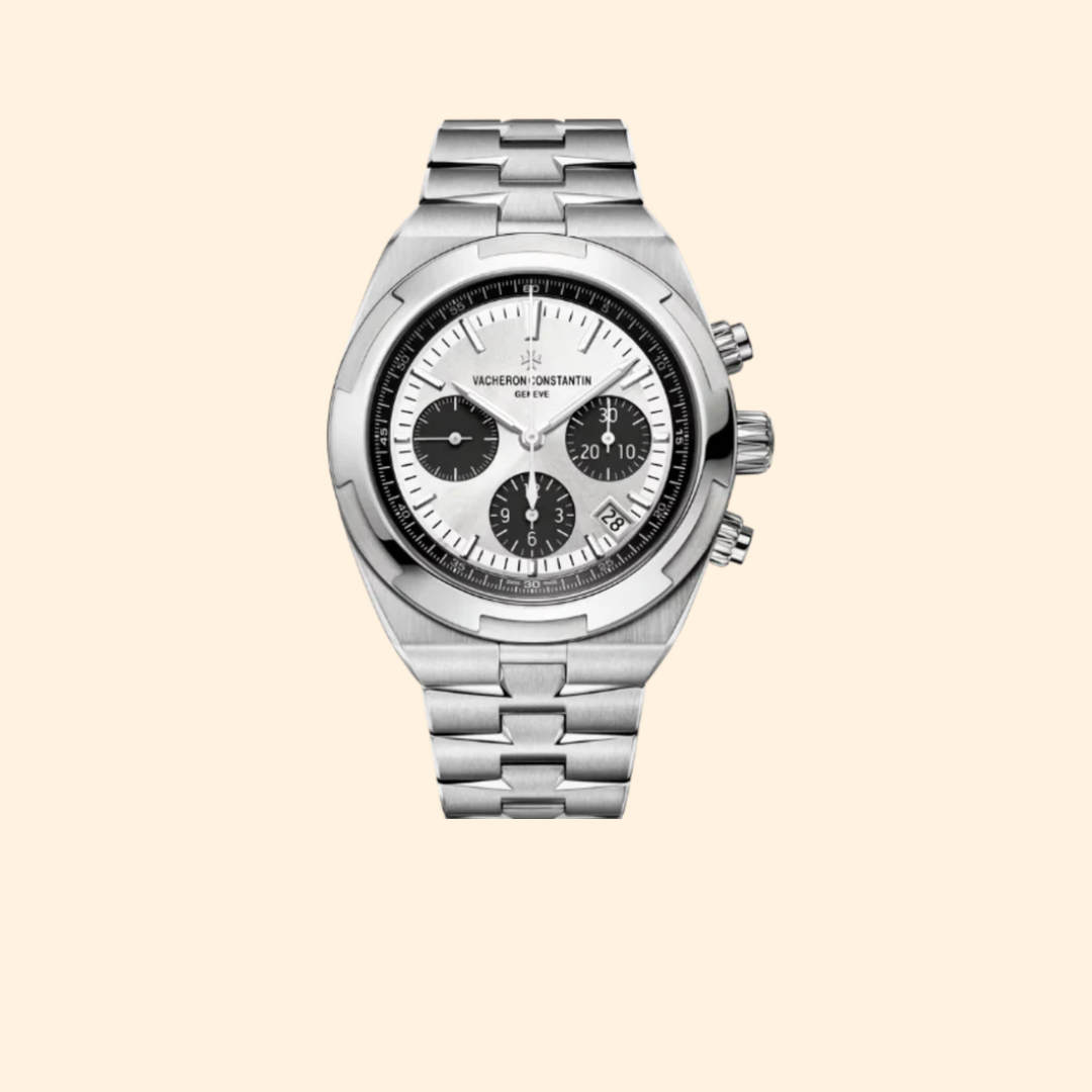 Vacheron Constantin Overseas Chronograph 42 mm Stainless Steel with White Brass Dial