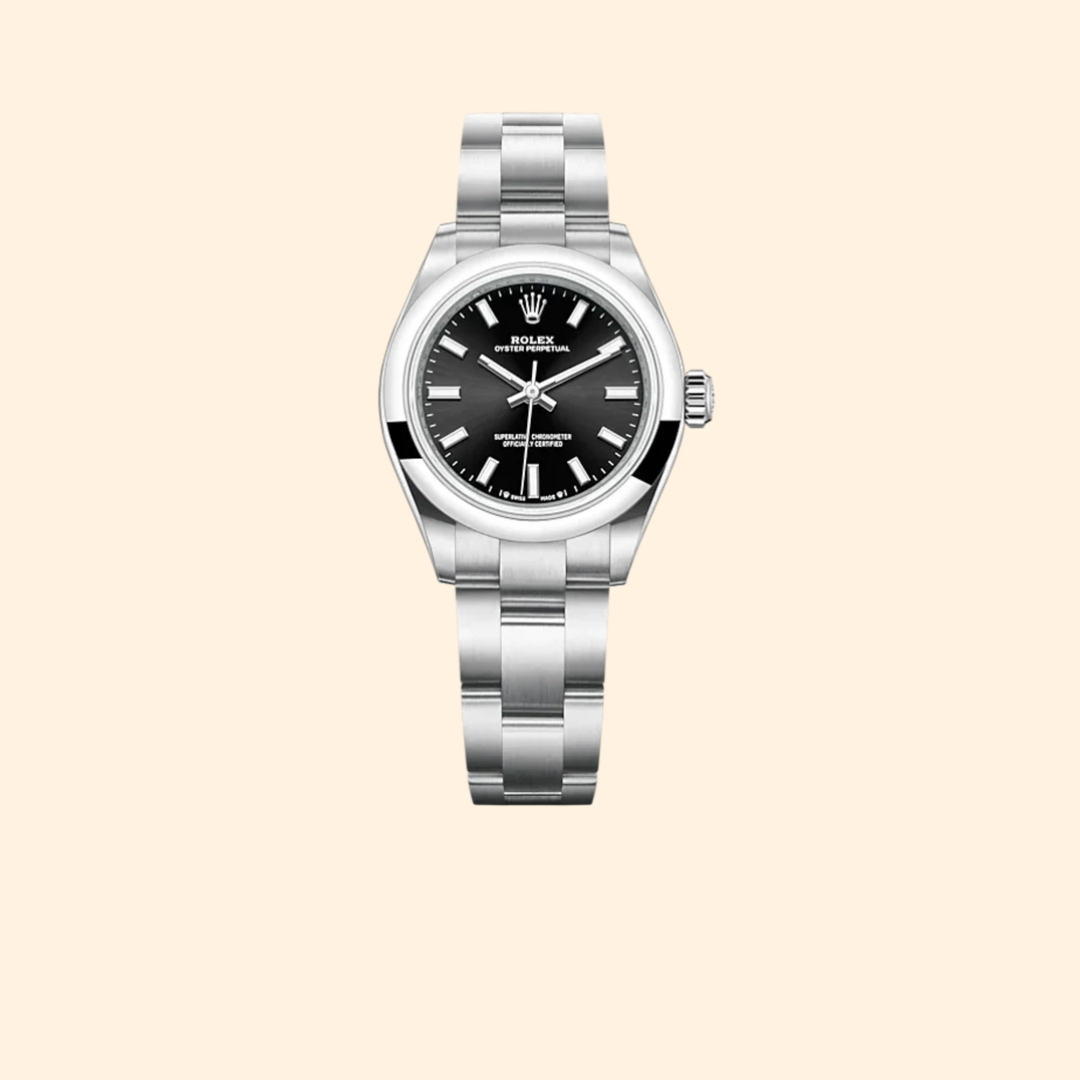 Rolex Oyster Perpetual 28 Ref. 276200 28 mm Oystersteel with Black Dial