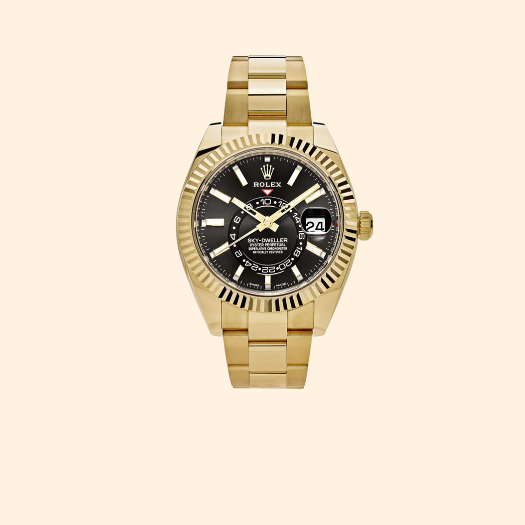 Rolex Sky-Dweller Ref. 336938 42 mm 18k Yellow Gold with Black Dial