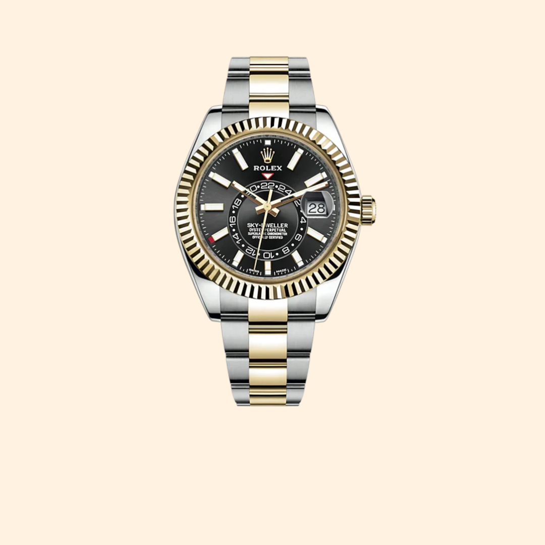 Rolex Sky-Dweller Ref. 326933 42 mm Oystersteel and Yellow Gold with Black Dial