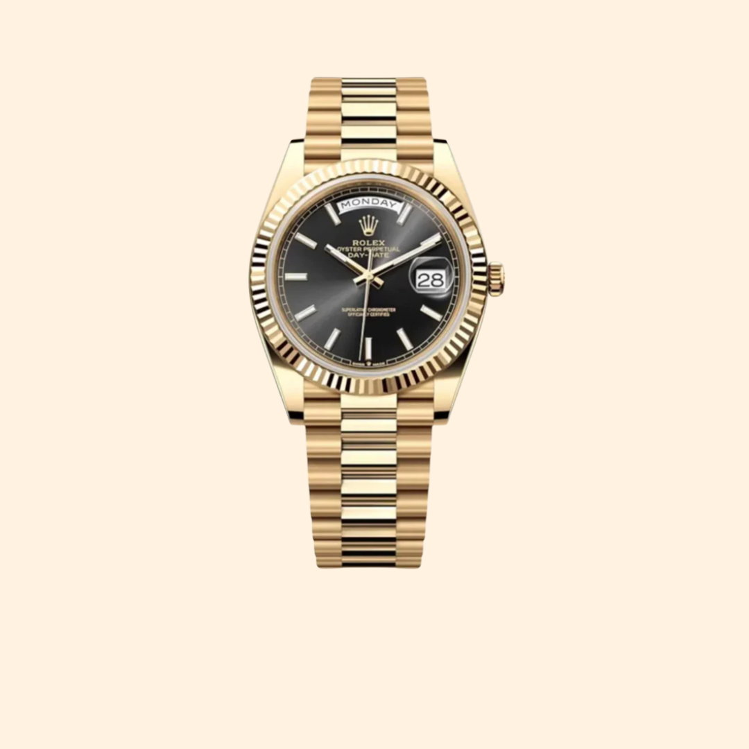 Rolex Day-Date Ref. 228238 40 mm 18k Yellow Gold with Black Dial