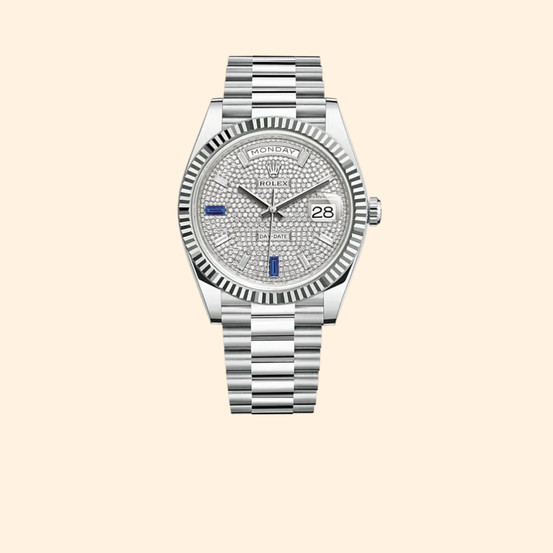 Rolex Day-Date Ref. 228236 White Gold Diamond-Paved Dial