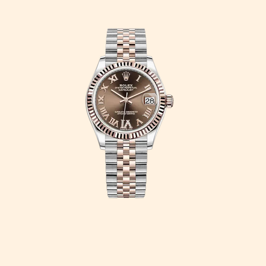 Rolex Datejust 31 Ref. 278271 31 mm Oystersteel & Everose Gold with Chocolate Diamond Dial