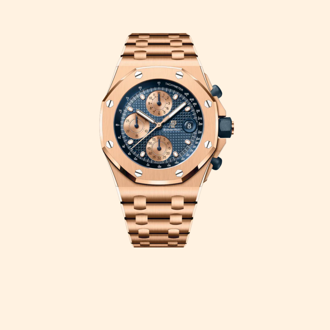 Audemars Piguet Royal Oak Offshore Ref. 26238OR.OO.2000OR.01 42 mm Rose Gold Blue Dial Chronograph