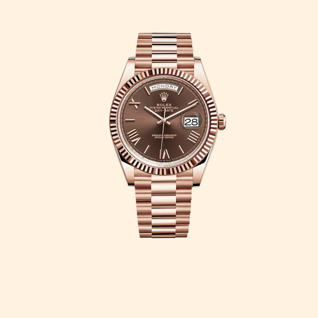 Rolex Day-Date Ref. 228235 40 mm 18k Everose Gold with Chocolate Dial