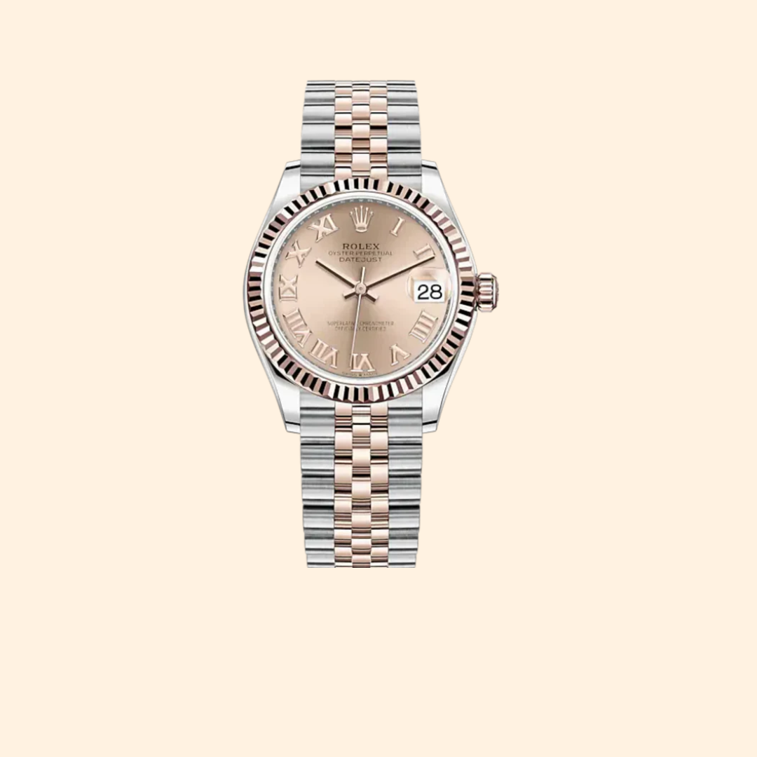 Rolex Datejust 31 Ref. 278271 31 mm Oystersteel & Everose Gold with Rosé-Colour Roman Dial